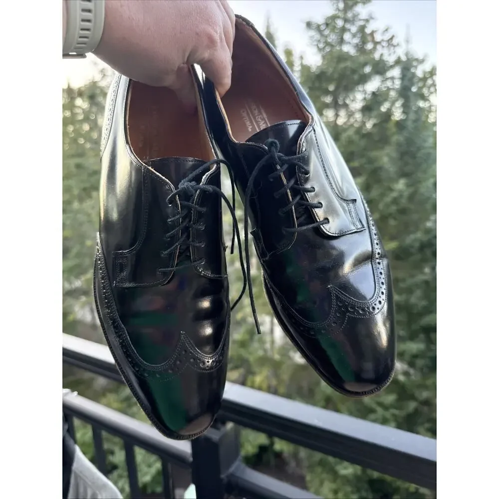Johnston & Murphy Men’s Black Leather Oxford Dress Shoes Size 10 D Optima